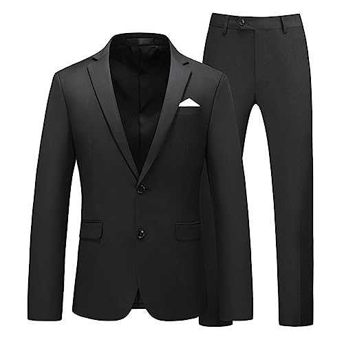 Men Suits Men’s Suit Slim 2 Piece Suit Business Wedding Party Jacket Coat & Pants Mandarin Suits for Men