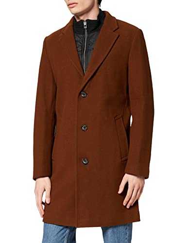 TOM TAILOR Men's Wool Coat with Inner Jacket