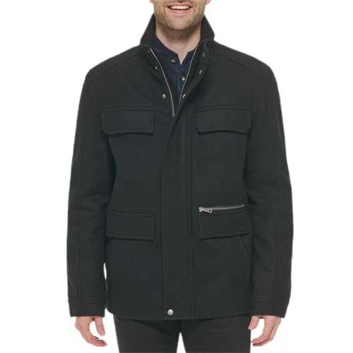 Cole Haan Men's Field Multi-Pocket Coat Wool