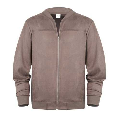 Men's Bomber Jacket Casual Lightweight Coat Vintage Punk Windbreaker Zip Up Outerwear for Spring Autumn