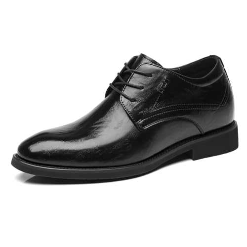 Men's Invisible Height Increasing Dress Shoes Lace-Up Leather Formal Business Office Oxford for Men