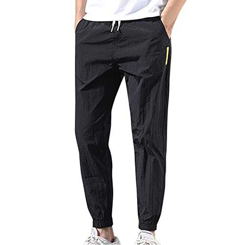 Cargo Trousers for Men UK Cotton Tracksuit Bottoms Men Joggers for Men UK Elasticated Waist Trousers for Men Loose Tapered Legs Chef Trousers Flex & Versatile & Breathable