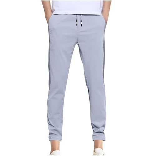 BVEBJDX Men's Causal Pants UK Clearance Gym Tracksuit Bottoms Man Casual Joggers Drawstring Trousers Elasticated Waist Sweatpants Running Workout Jogging Trouser Straight Leg Pant Lightweight Bottoms