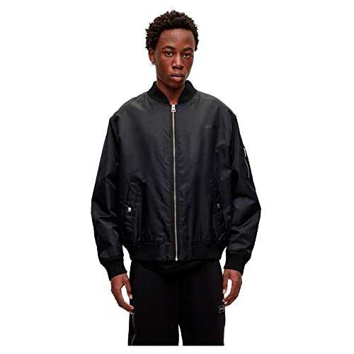 HUGO Mens Byler2321 Oversized-fit Bomber Jacket with Tonal Logo