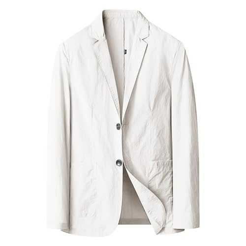 Men'S Linen Jacket, Men'S Blazers Linen - Men Blazer Casual Loose Fit Linen Suit Jacket Slit Notch Lapels 2 Button Lightweight Sport Coat With Pocket Mens Linen Jackets Uk Mens Cotton Linen Blazer