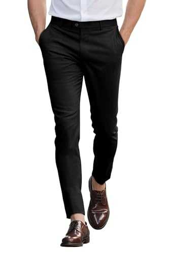 GINGTTO Men's Classic Slim Fit Casual Pants Stretch Chino Trouser for Men Stylish Comfortable