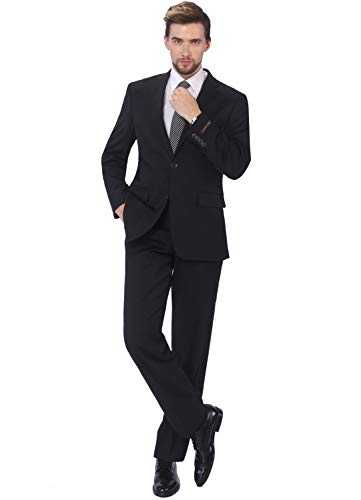 P&L Men's Premium Slim Fit 3-Piece Suit Blazer Jacket Tux Vest & Flat Pants Set