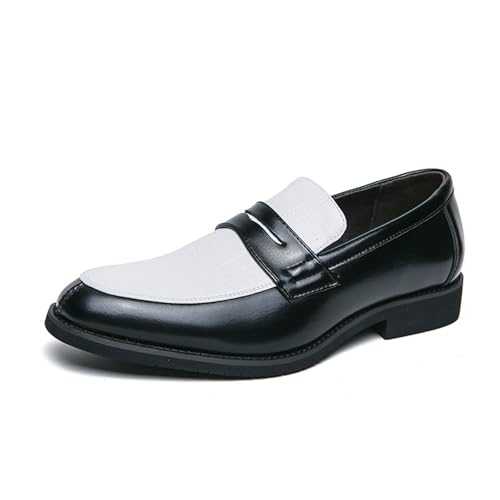 LMUIPMAA Men's Casual Leather Slip-On Oxfords Driving Shoes Dress Soft Comfortable Light-Weight Loafers