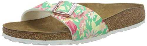 Women's Mules Madrid Birko-Flor Supernatural Flower Navy Sandal