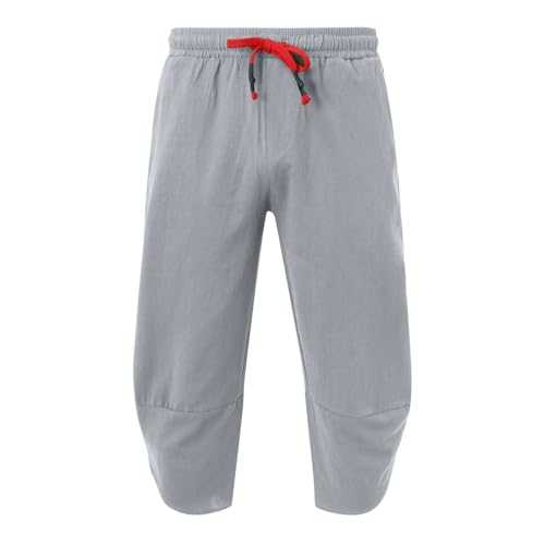 Trousers for Men UK Elastic Waist Mens Combat Work Trousers Pants Multi Pockets Joggers Reinforced Seams Mens Joggers Bottoms Grey Mens Tapered Stretch Chinos Casual Smart Trousers Formal