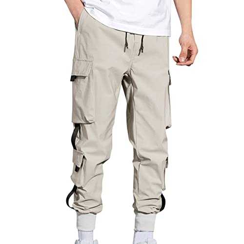 Joggers for Men UK - Multi Pockets Tracksuit Bottoms Activewear Trousers Lightweight Sweatpants Athletic Pants Traning Track Pants Breathable Jogging Bottoms Versatile Cargo Trousers Casual Work Pant