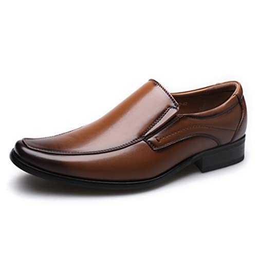 ETZRYSYB Mens Leather Shoes Classic Business Men's Dress Shoes Elegant Dress Wedding Shoes Men's Slip-on Office Oxford Shoes Men