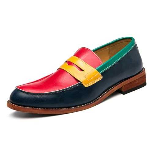 Casual Men's Loafers, Large Size Dress Shoes for Men Comfort Leather Wedding Driving Shoes