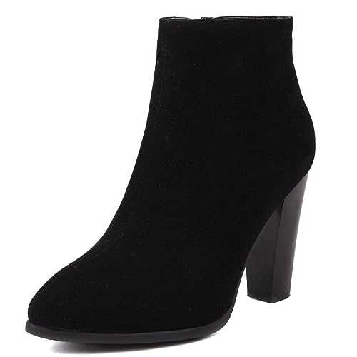 Onewus Stylish Women's Short Boots with Matte Finish - High Heel Ankle Boots