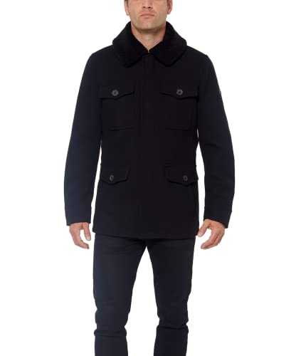 Vince Camuto Men's Sherpa Trim Wool Field Jacket Coat Blend