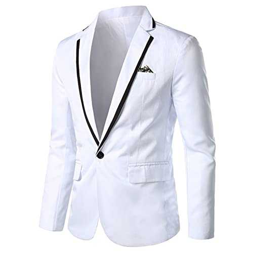 Men's Slim Fit Casual Modern Blazer Summer Lightweight Jacket Men's Regular Fit Men Spring Autumn Sweat Jacket Suit Jacket for Business Wedding Party