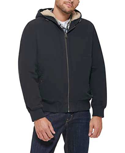 Levi's Men's Plaid Sherpa Lined Hooded Shirt Jacket (Regular & Big & Tall Sizes)