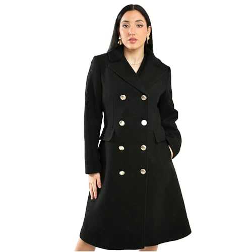 Vince Camuto Winter Coats - Women Double-Breasted Faux Collar Wool Womens Jacket