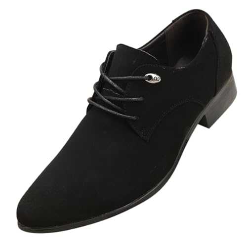 Black Oxford Shoes for Men Derby Shoe Mens Formal Dress Business Lace Ups Footwear Classic Breathable Slip On Leather Shoes Causal Smart Brogues Comfort Wedding Party Footwear