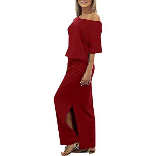 AMDOLE Women Casual Summer Summer Side Split Pocket Loose Dress Ladies Sexy Ladies Dress Short Summer Dress