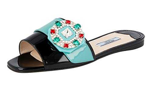 Prada Women's 1XX366 06E F055D Multicoloured Leather Sandals UK 2.5 / EU 35.5