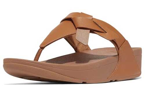 Women's Lulu Folded-Knot Leather Toe-Post Sandals