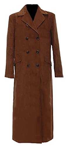 FAUX FACTION Doctor Who Wool Brown Long Trench Coat For Men/Women