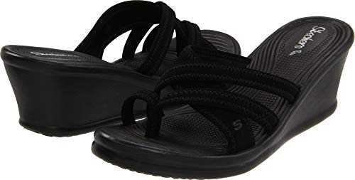 Women's Rumblers-beautiful Peoplerumblers-beautiful wedges sandals, Black, 6 UK