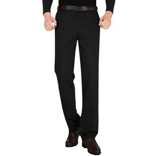 Mens Lounge Pants Loose Casual Cotton Trousers Straight Suit Trousers Lightweight & Breathable Office Trousers Comfortable Golf Pants Black Trousers Elegante Style Business Office