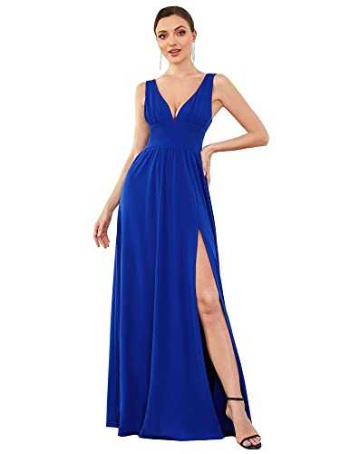 Ever-Pretty Women's High Stretch V Neck Sleeveless Floor Length Split Evening Dresses EE0168B