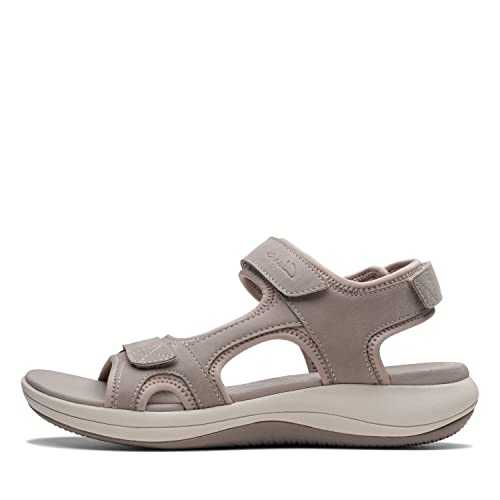 Women's Mira Bay Flat Sandal, Stone Textile, 6.5 UK / 40 EU