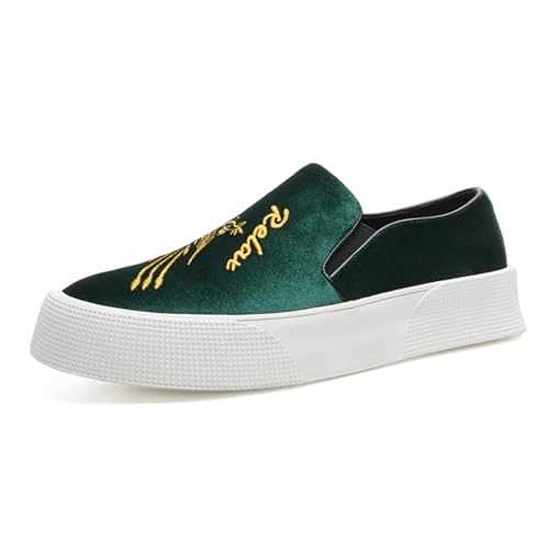 Mens Velvet Loafers Slip-On Dress Shoes Fashion Style Driving Sneakers Comfortable Tuxedo Shoes Casual Oxford Shoes