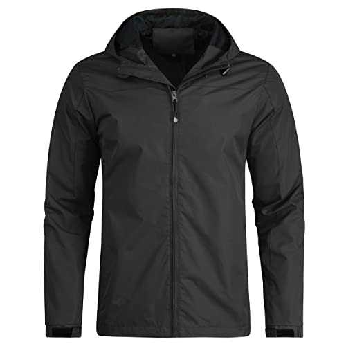 YOUTHUP Men's Jacket Outdoor Waterproof Jackets Lightweight Windproof Shell Jacket Hiking Rain Coat with Hood