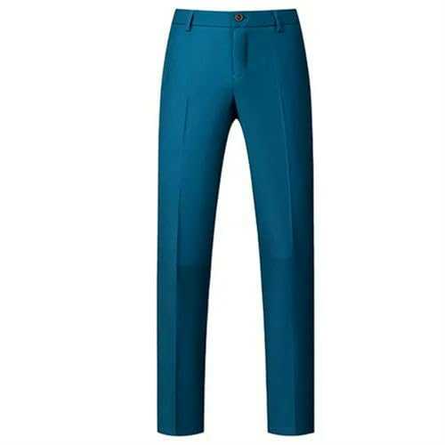 ZBDP Men Solid Colour Formal Suit Pants Black/Red/Royal Blue Homme Wedding Office Social Slim Fit Trousers