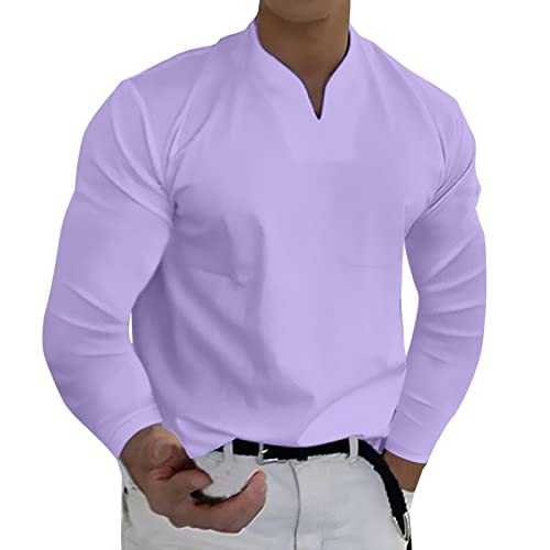 TYUIOP Mens Funny T Shirts Adult Men's Contrast Raglan Long-Sleeved Shirt T-Shirts Designer XL Cotton Long Sleeve Waffle Knit Men