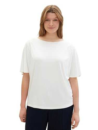 TOM TAILOR Women's Plus Size Cap Sleeve T-Shirt