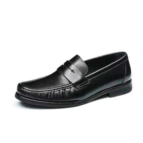 Men's Retro Genuine Leather Comfortable Soft Loafers Business Casual Handmade Slip On Shoes