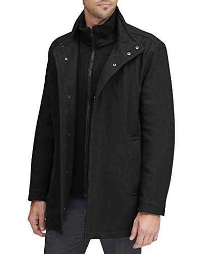 Andrew Marc Men's Coyle Wool Coat, Black, S