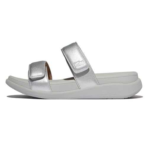 Women's F-Mode Go Adjustable Flatform Two-bar Slides Wedge Sandal