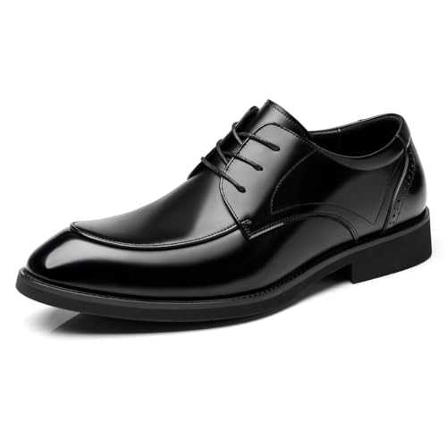 Invisible Height Increasing Dress Oxford Shoes for Men, Lace-Ups Elevator Height-Boosting Business Shoes for Formal Occasions