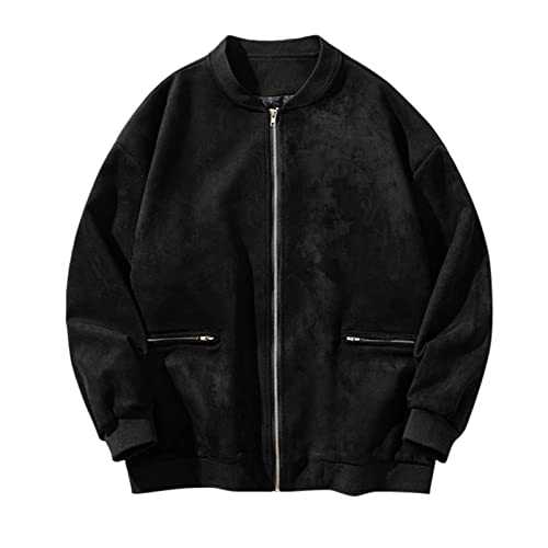 Men's Bomber Jacket Men's Velvet Jacket Bomber Flight Jacket Outdoor Sweat Jacket Mens Lightweight Sportswear Casual Varsity Jackets Zipper Velvet Jackets Baseball Collar Bomber Jackets Track Jackets