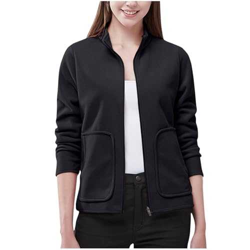Fleece Jacket for Women UK Clearance Winter Warm Coat Sherpa Thick Plush Coat Zip up Hoodies Teddy Bear Coat Fuzzy Fluffy Jackets Thicken Comfy Outerwear with Pockets