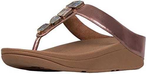 Womens Fino Shellstone Flats Sandals Metallic 6 UK