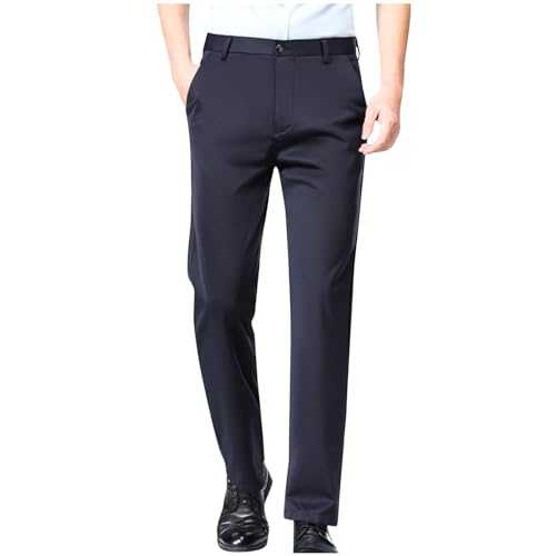 Mens Pants Suit Trousers Casual Solid Colour Business Formal Office Slim Fit Small Leg Comfortable Soft Pants Home Outdoor Holiday Smart Work Commuter Gym Pants