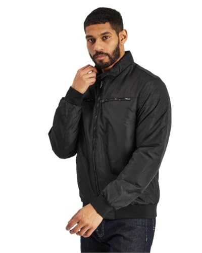 Spindle Men's Full Zip Thru Summer Jacket Zip Pockets Outdoor Windbreaker Coat Black Field Harrington Bomber Jacket. Mens Jacket without a hood