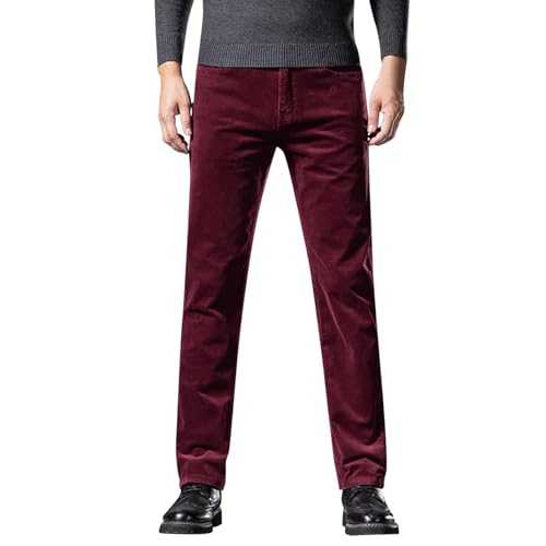 Suit Trousers Men's Corduroy Trousers Men's Stretch Straight Leg Business Leisure Trousers Elegant Men's Fabric Trousers Classic Stretch Trousers Regular Fit Sports Trousers Winter Golf Trousers Men