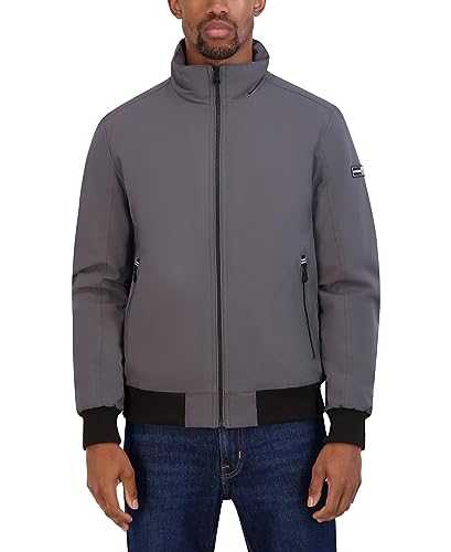 Nautica Men's Poly Front W/Zip Trim Jacket
