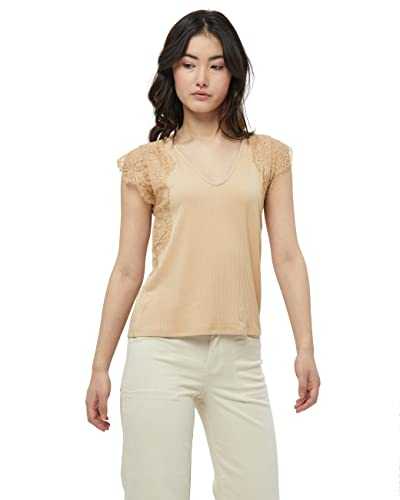 Desires Women's Carita Cap Sleeve Lace T-Shirt