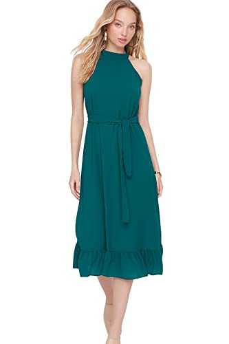 Trendyol Women Midi Ruffle Hem Regular Woven Dresses