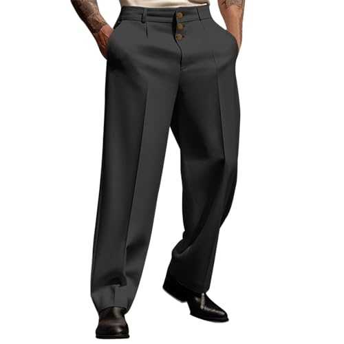 Cotton Linen Trousers Men's Long Summer Trousers Men's Wide Suit Trousers Men's Elegant Jogging Bottoms Men's Linen Relaxed Fit Casual Trousers Men's Lightweight Linen Trousers Men's Suit Loose Fit